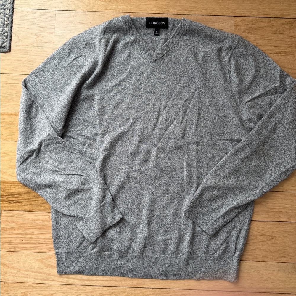 Bonobos Charcoal V-Neck Men's Sweater
